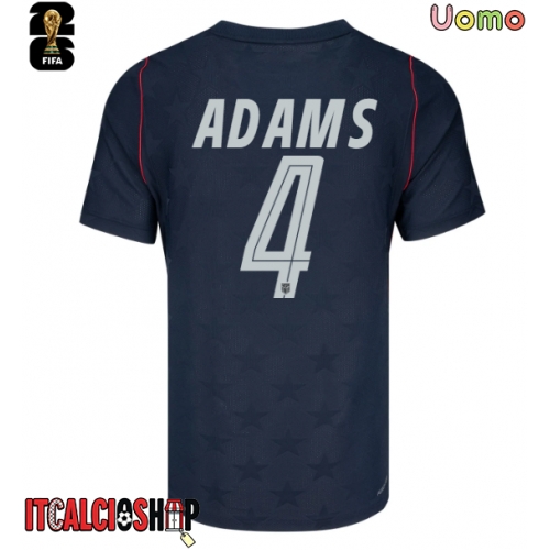 Stati Uniti Tyler Adams #4 Seconda Maglia Mondiali 2026 Manica Corta